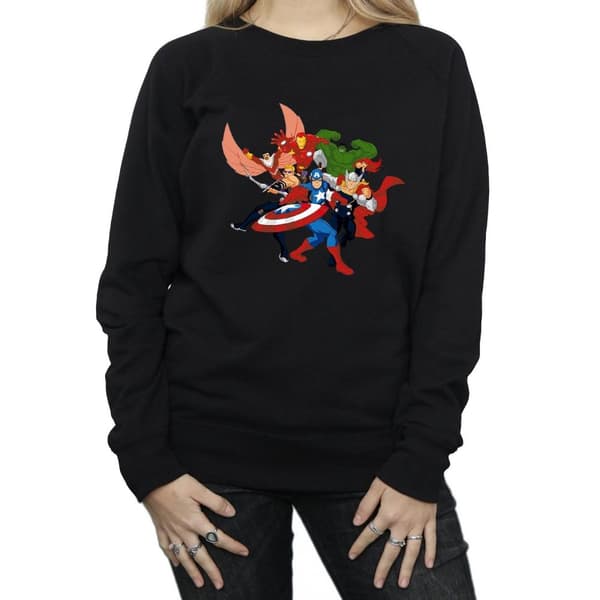 Marvel Womens/Ladies Avengers Assemble Comic Team Sweatshirt