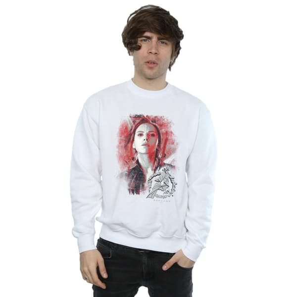 Marvel Mens Avengers Endgame Black Widow Brushed Sweatshirt