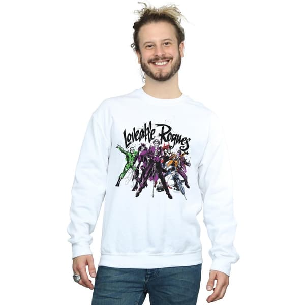 DC Comics Mens Batman Loveable Rogues Sweatshirt
