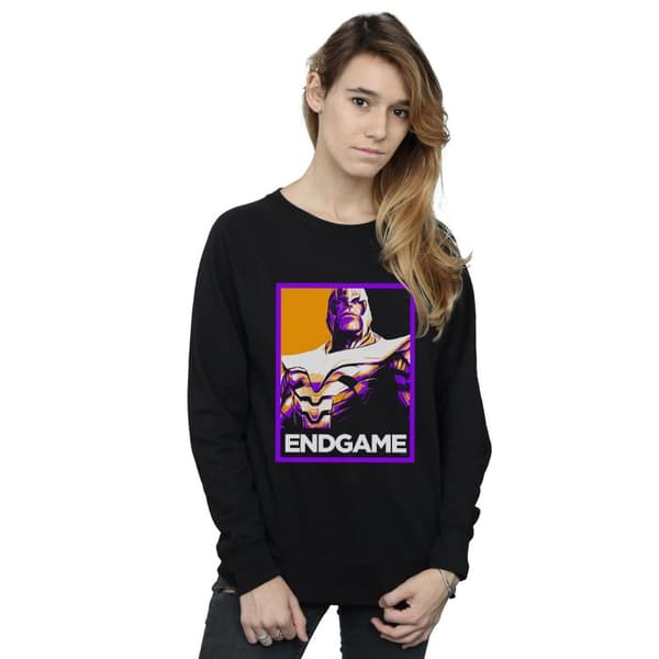 Marvel Womens/Ladies Avengers Endgame Thanos Poster Sweatshirt