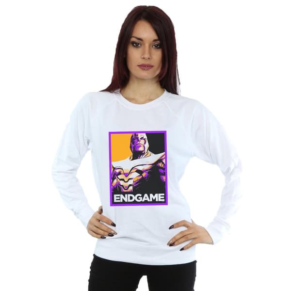 Marvel Womens/Ladies Avengers Endgame Thanos Poster Sweatshirt