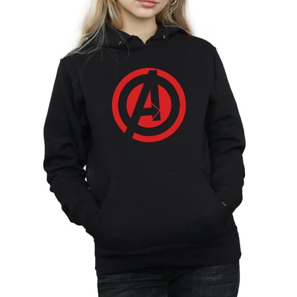 Marvel Womens/Ladies Avengers Assemble Solid A Logo Hoodie