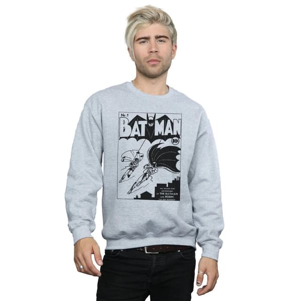 DC Comics Mens Batman No. 1 Mono Sweatshirt