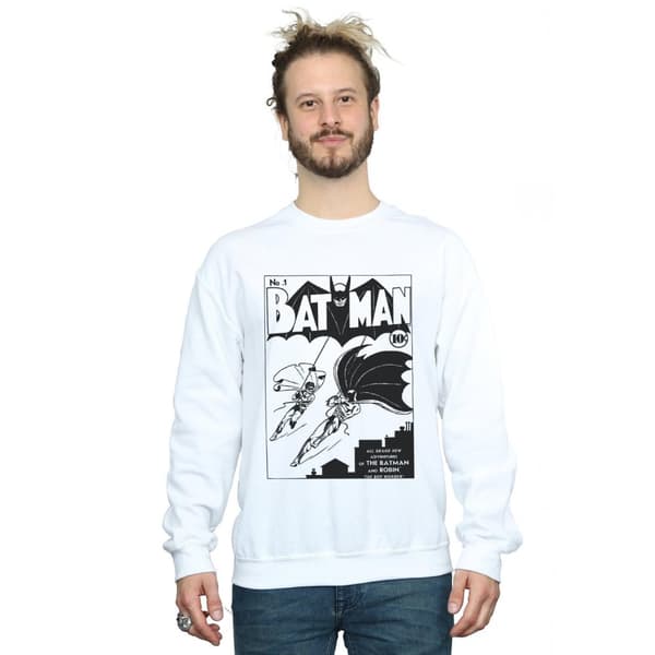 DC Comics Mens Batman No. 1 Mono Sweatshirt