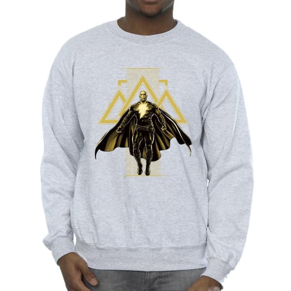 DC Comics Mens Black Adam Rising Golden Symbols Sweatshirt