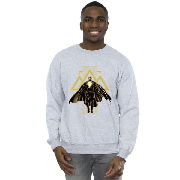 DC Comics Mens Black Adam Rising Golden Symbols Sweatshirt