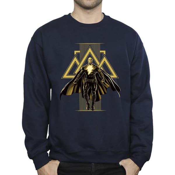 DC Comics Mens Black Adam Rising Golden Symbols Sweatshirt