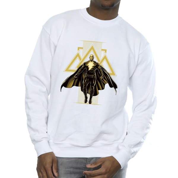 DC Comics Mens Black Adam Rising Golden Symbols Sweatshirt