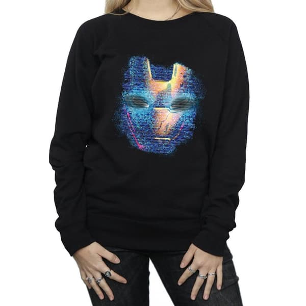 Marvel Dam/Tjej - Iron Man - Sweatshirt med tryck på huvudet