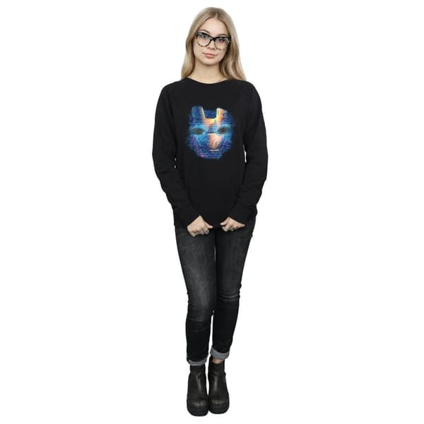 Marvel Dam/Tjej - Iron Man - Sweatshirt med tryck på huvudet
