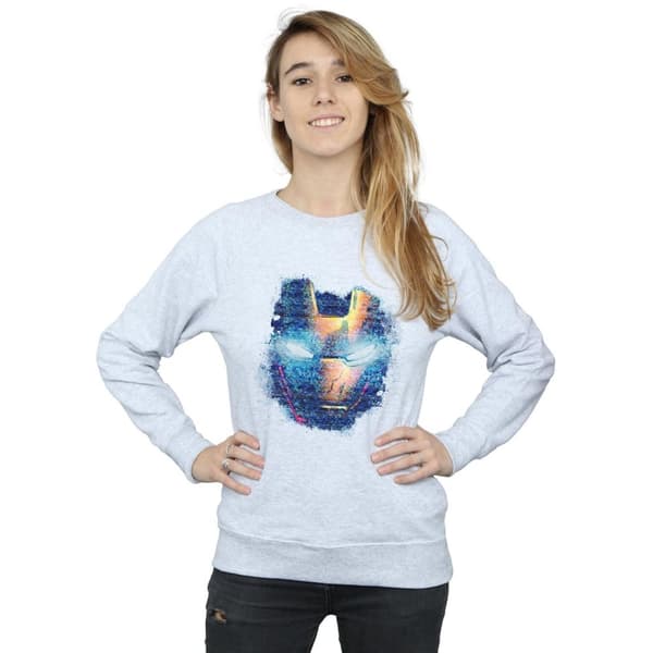 Marvel Dam/Tjej - Iron Man - Sweatshirt med tryck på huvudet
