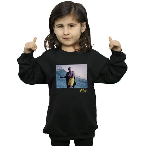 DC Comics Girls Batman TV Series Surfing Logo Sweatshirt