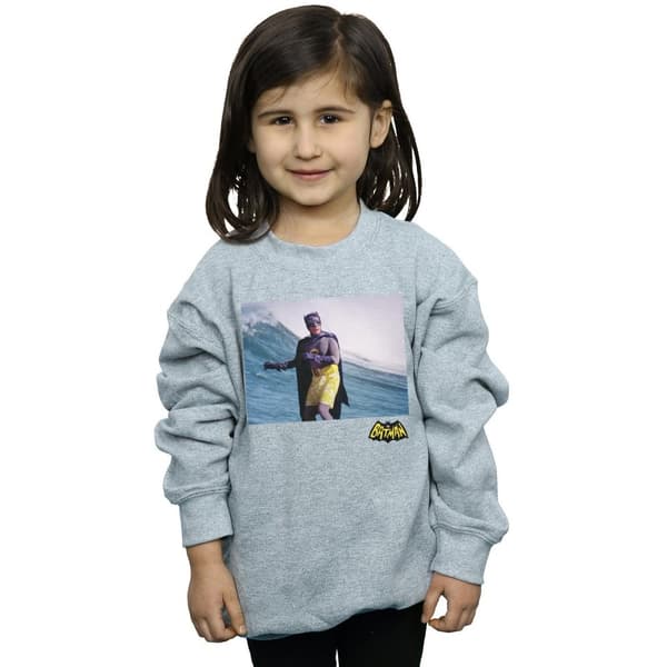DC Comics Girls Batman TV Series Surfing Logo Sweatshirt