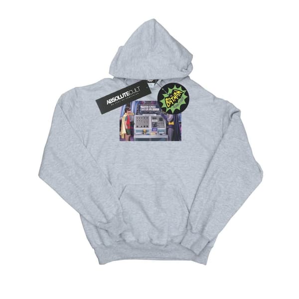 DC Comics Batman TV Series Batcomputer huvtröja för herrar Sports Grey 4XL