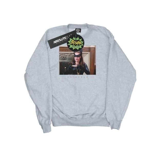 DC Comics Womens/Ladies Batman TV Series Catwoman Photo Sweatshirt Sports Grey L