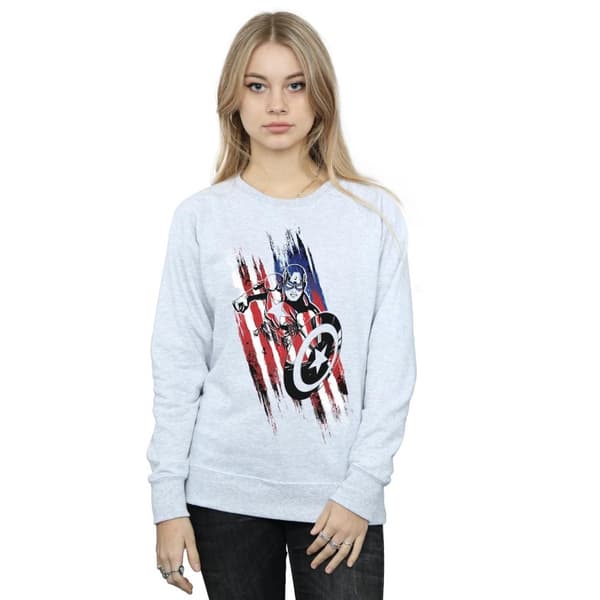 Marvel Dam/Tjej Avengers Captain America Streaks Sweatshirt