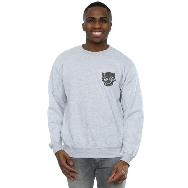Marvel Mens Black Panther Black On Black Chest Print Sweatshirt