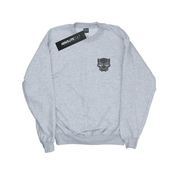 Marvel Mens Black Panther Black On Black Chest Print Sweatshirt