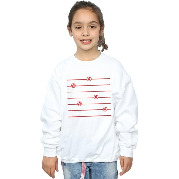 Marvel Girls Avengers Endgame Logo Stripes Sweatshirt