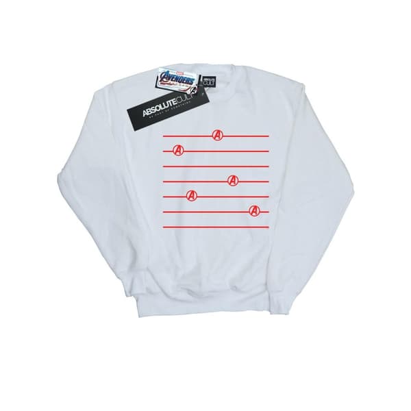 Marvel Girls Avengers Endgame Logo Stripes Sweatshirt