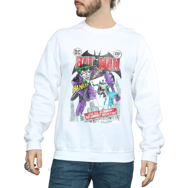 DC Comics Mens Batman Joker Spelkort Cover Sweatshirt