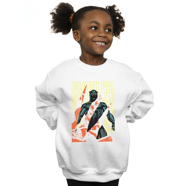 Marvel Girls Avengers Black Panther Collage Sweatshirt