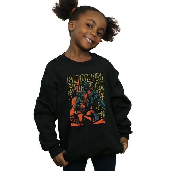 Marvel Girls Avengers Black Panther Collage Sweatshirt