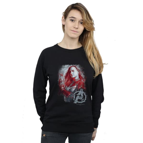 Marvel Womens/Ladies Avengers Endgame Captain Marvel Brushed Sweatshirt