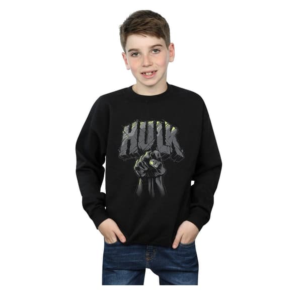 Marvel Boys Hulk Punch Logo Sweatshirt