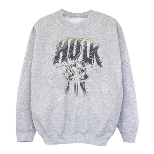Marvel Boys Hulk Punch Logo Sweatshirt