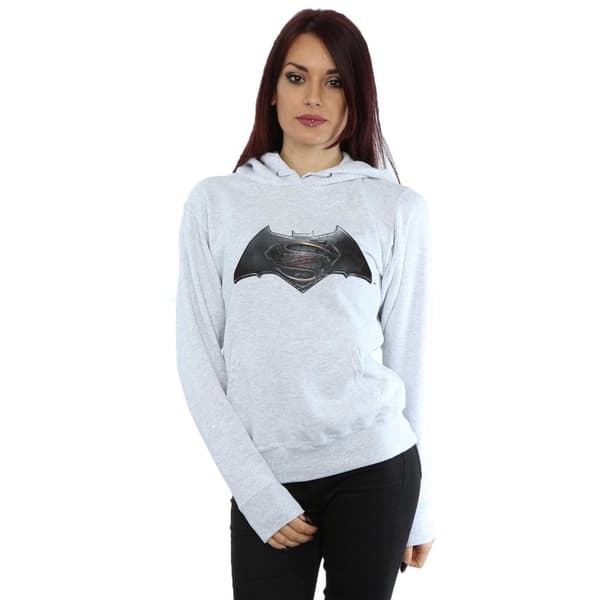 DC Comics Kvinnor/Ladies Batman v Superman Logo Hoodie