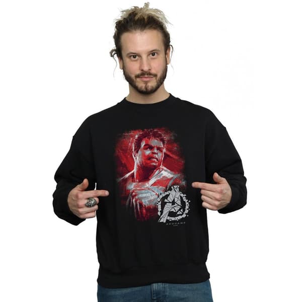 Marvel Mens Avengers Endgame Hulk Brushed Sweatshirt