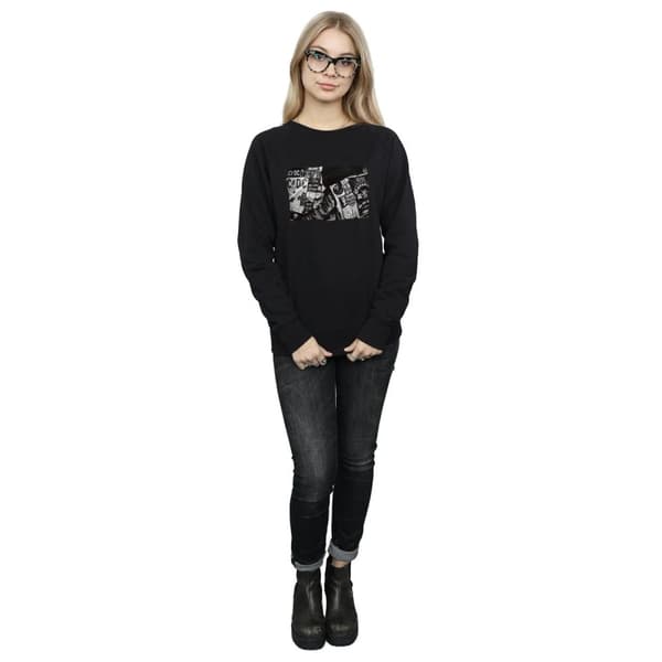 AC/DC Dam/kvinnor Badges And Posters Collection Sweatshirt