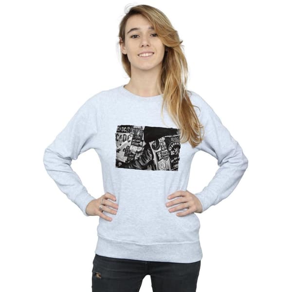 AC/DC Dam/kvinnor Badges And Posters Collection Sweatshirt