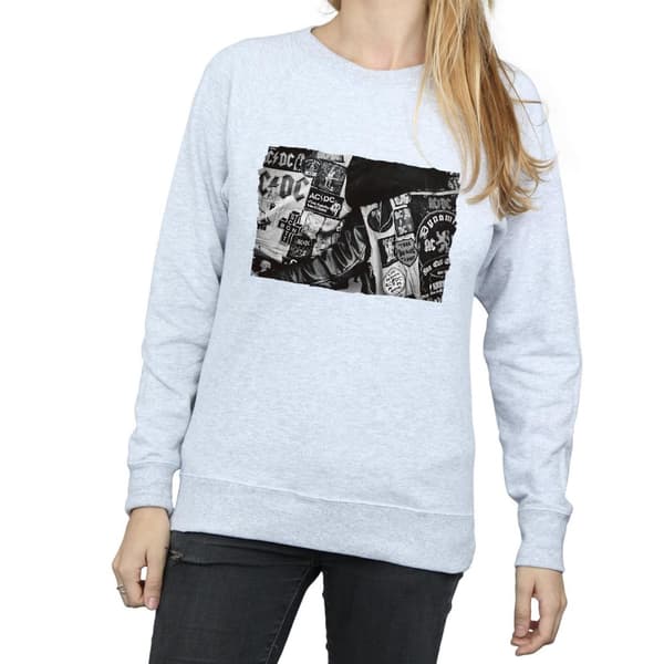 AC/DC Dam/kvinnor Badges And Posters Collection Sweatshirt