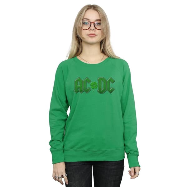 AC/DC Womens/Ladies Shamrock Logo Sweatshirt