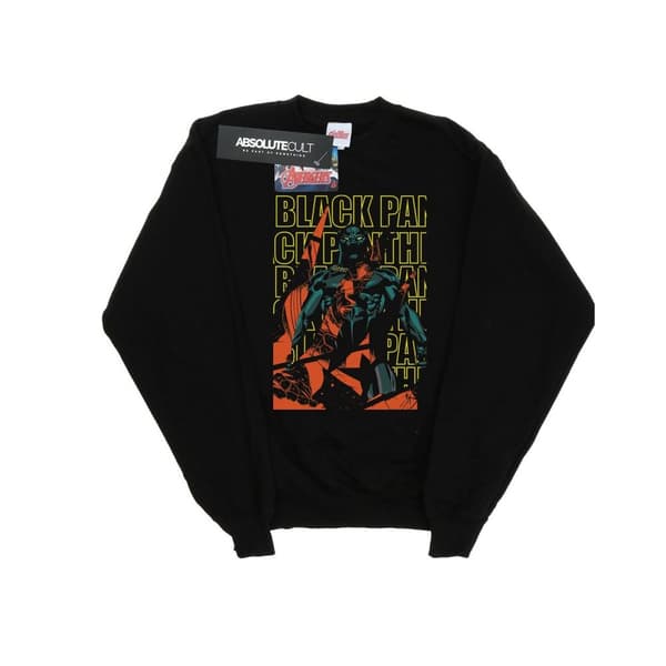 Marvel Mens Avengers Black Panther Collage Sweatshirt