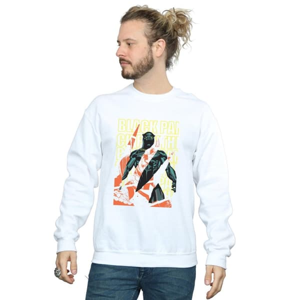 Marvel Mens Avengers Black Panther Collage Sweatshirt
