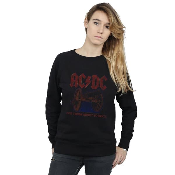 AC/DC Dam/Tjej For Those About To Rock Canon Sweatshirt
