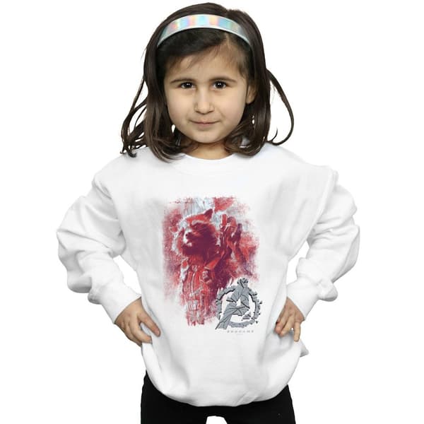 Marvel Girls Avengers Endgame Rocket Brushed Sweatshirt