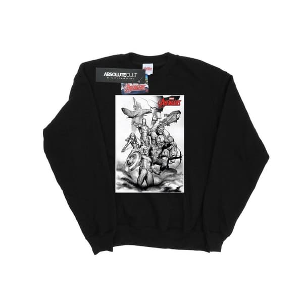 Marvel Mens Avengers Assemble Team Sketch Sweatshirt