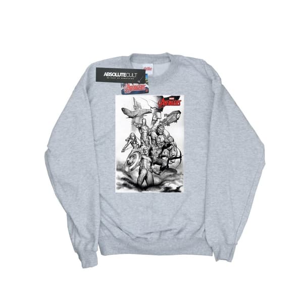 Marvel Mens Avengers Assemble Team Sketch Sweatshirt
