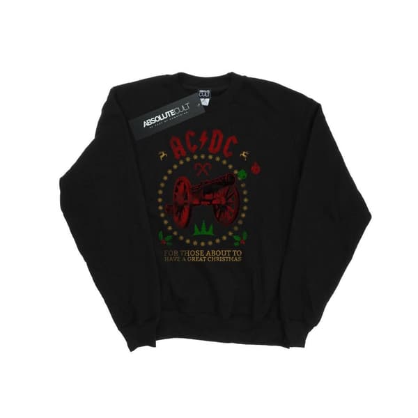 AC/DC Sweatshirt för flickor Christmas For Those Black 9-11 Years