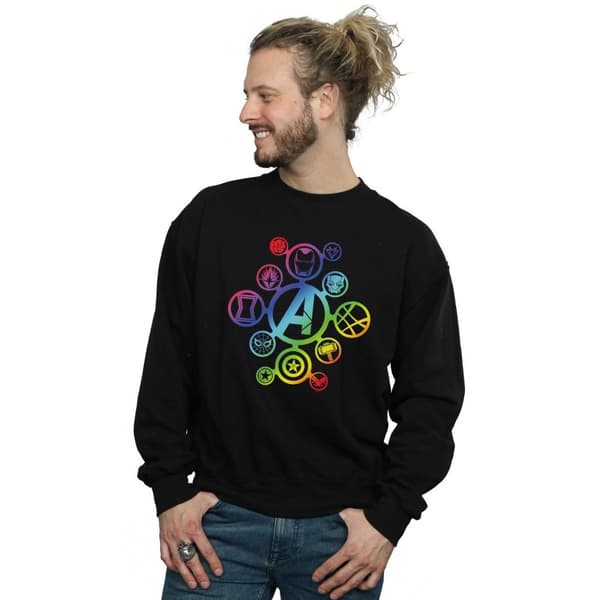 Marvel Mens Avengers Infinity War Rainbow Icons Sweatshirt