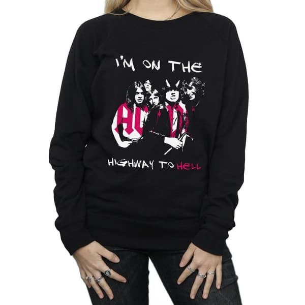 AC/DC Dam/Tjej I´m On The Highway To Hell Sweatshirt