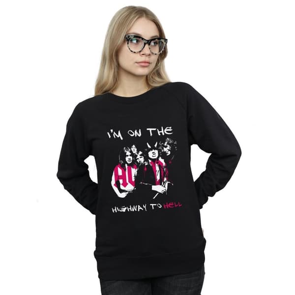 AC/DC Dam/Tjej I´m On The Highway To Hell Sweatshirt