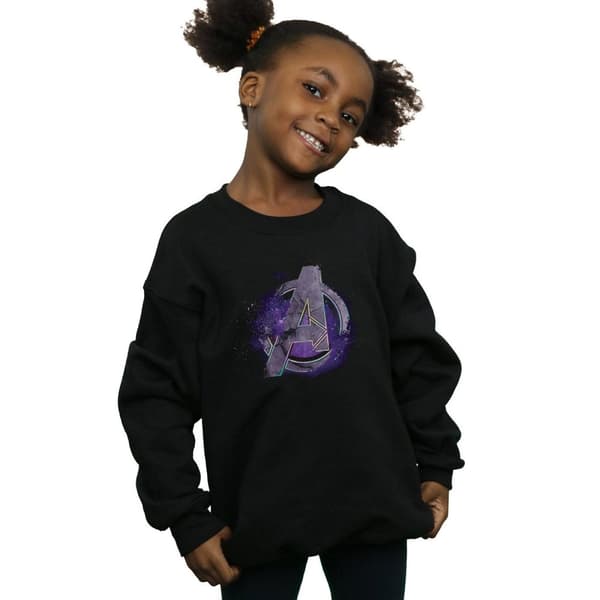 Marvel Girls Avengers Endgame Space Logo Sweatshirt