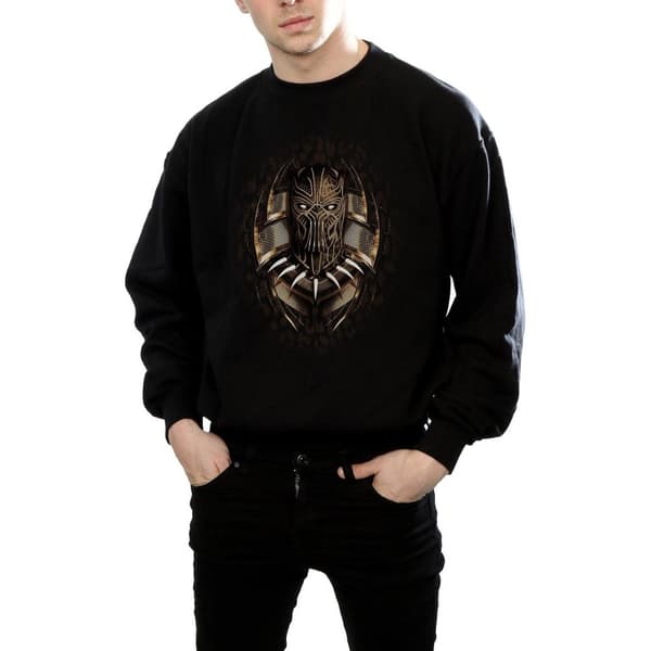 Marvel Mens Black Panther Gold Killmonger Sweatshirt
