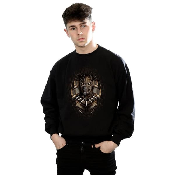 Marvel Mens Black Panther Gold Killmonger Sweatshirt