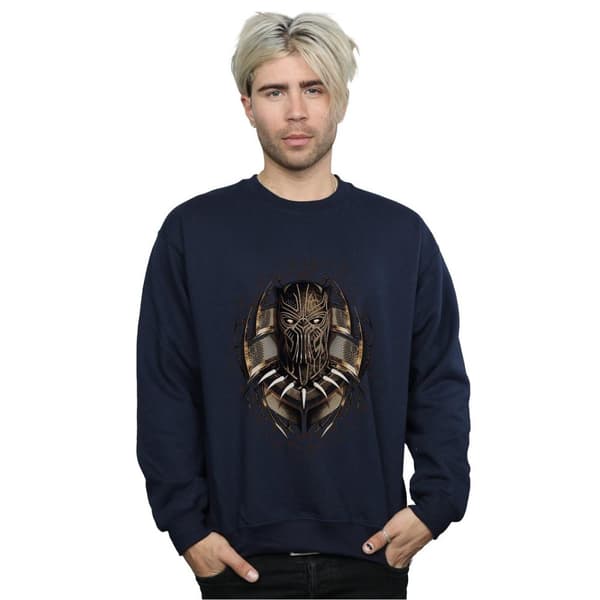 Marvel Mens Black Panther Gold Killmonger Sweatshirt